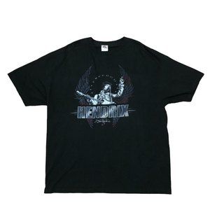 Vintage Jimi Hendrix Freedom Graphic T-Shirt 2XL Short Sleeve Crew Neck Black